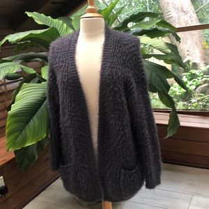 Forever 21 Fuzzy Charcoal Gray Sweater